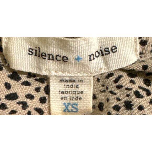 Silence & Noise Tiered Tank Top Blouse Beige Black Ruffled Lace XS - Picture 4 of 5